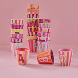 rice Buchstabenbecher (250 ml) – I Stripes, Pink