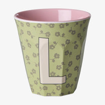 rice Buchstabenbecher (250 ml) – L Flowers, Hellgrün