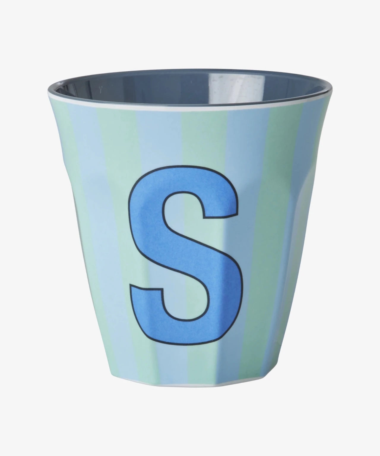 rice Buchstabenbecher (250 ml) – S Stripes, Blau