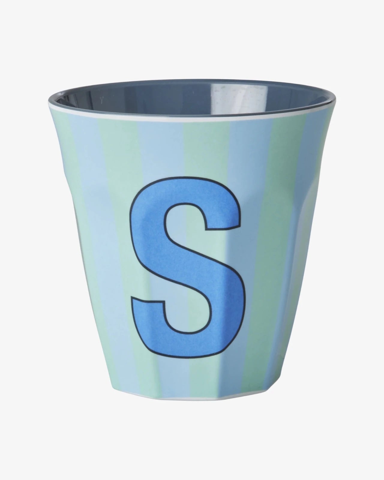 rice Buchstabenbecher (250 ml) – S Stripes, Blau