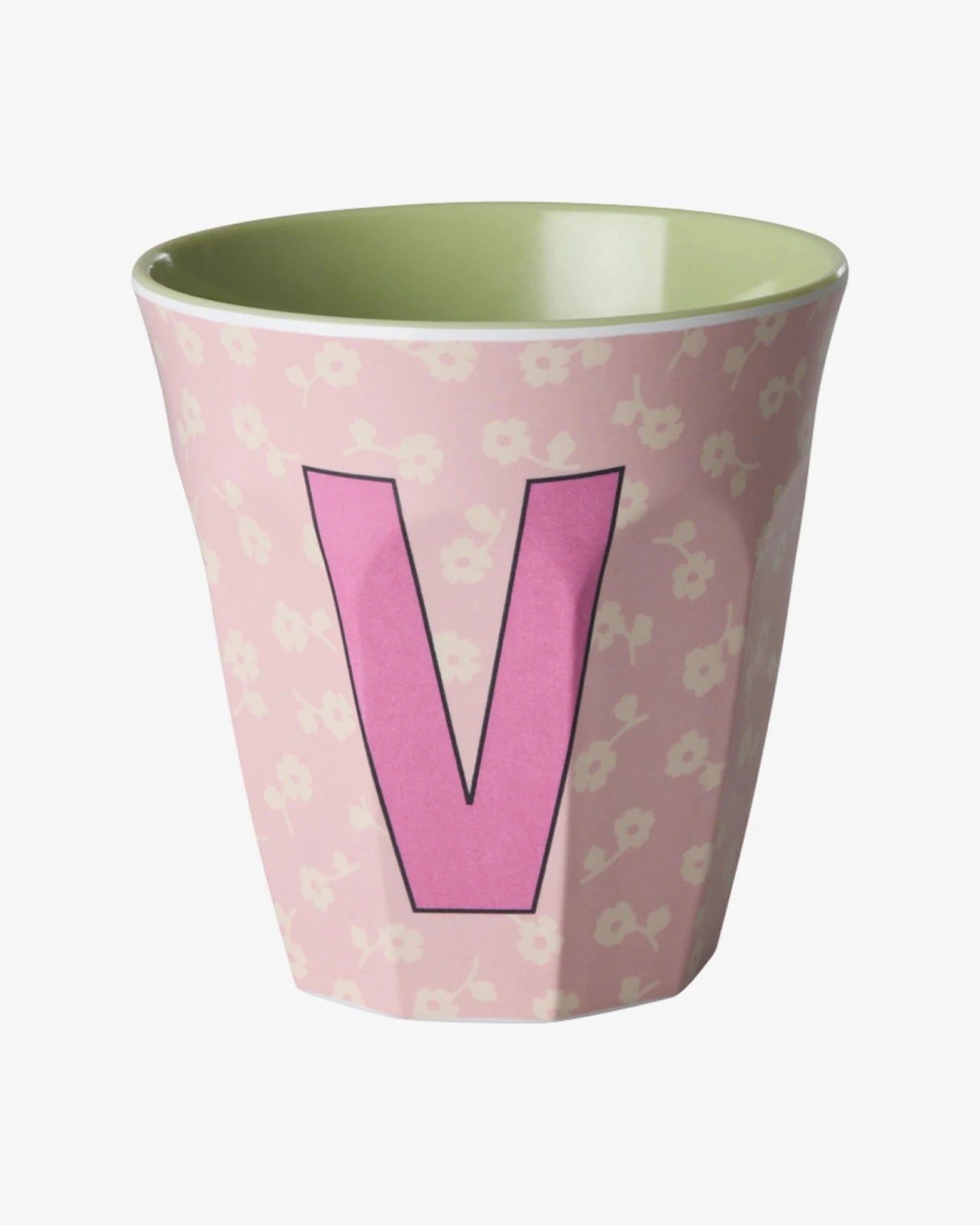 rice Buchstabenbecher (250 ml) – V Flowers, Hellrosa