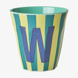 rice Buchstabenbecher (250 ml) – W Stripes, Mehrfarbig