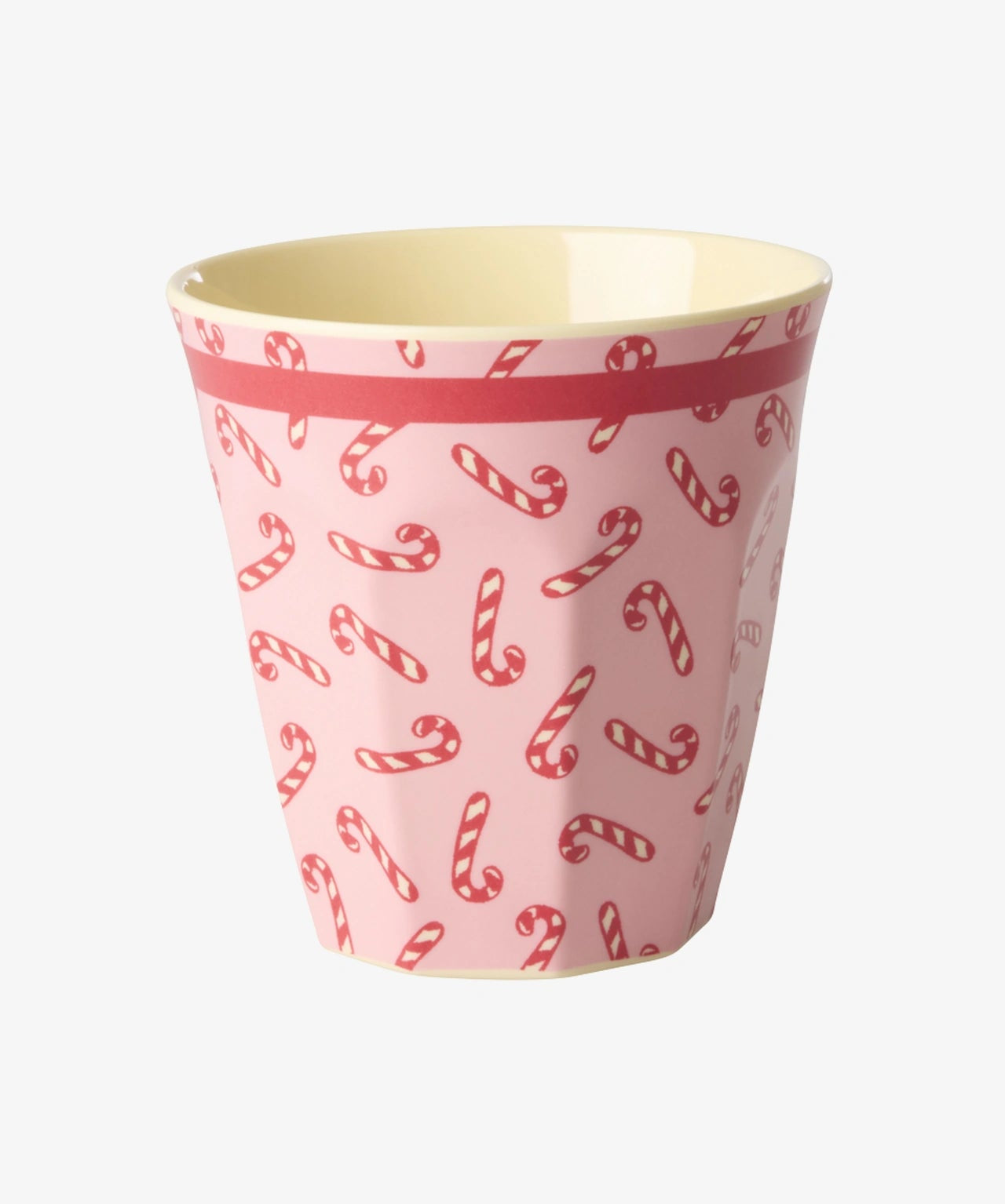 rice - Melaminbecher (250 ml) • Candy Cane - ROSA ECK