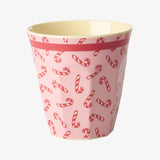 rice - Melaminbecher (250 ml) • Candy Cane - ROSA ECK
