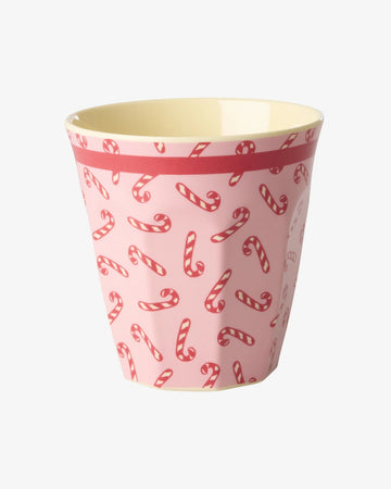 rice - Melaminbecher (250 ml) • Candy Cane - ROSA ECK