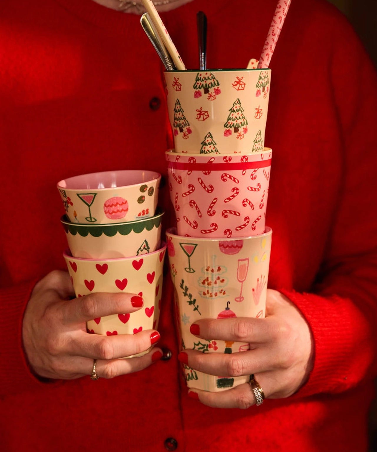 rice - Melaminbecher (250 ml) • Gifted Tree - ROSA ECK