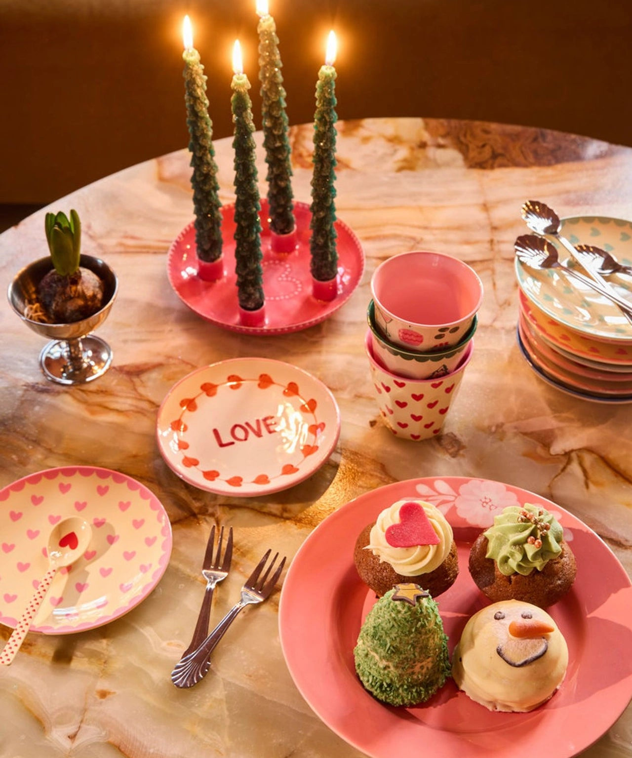 rice - Melaminbecher (250 ml) • Xmas Galore - ROSA ECK