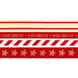 Rico Design - ADVENT ADVENT Geschenkband-Set (4 x 2 m) • Rot - ROSA ECK