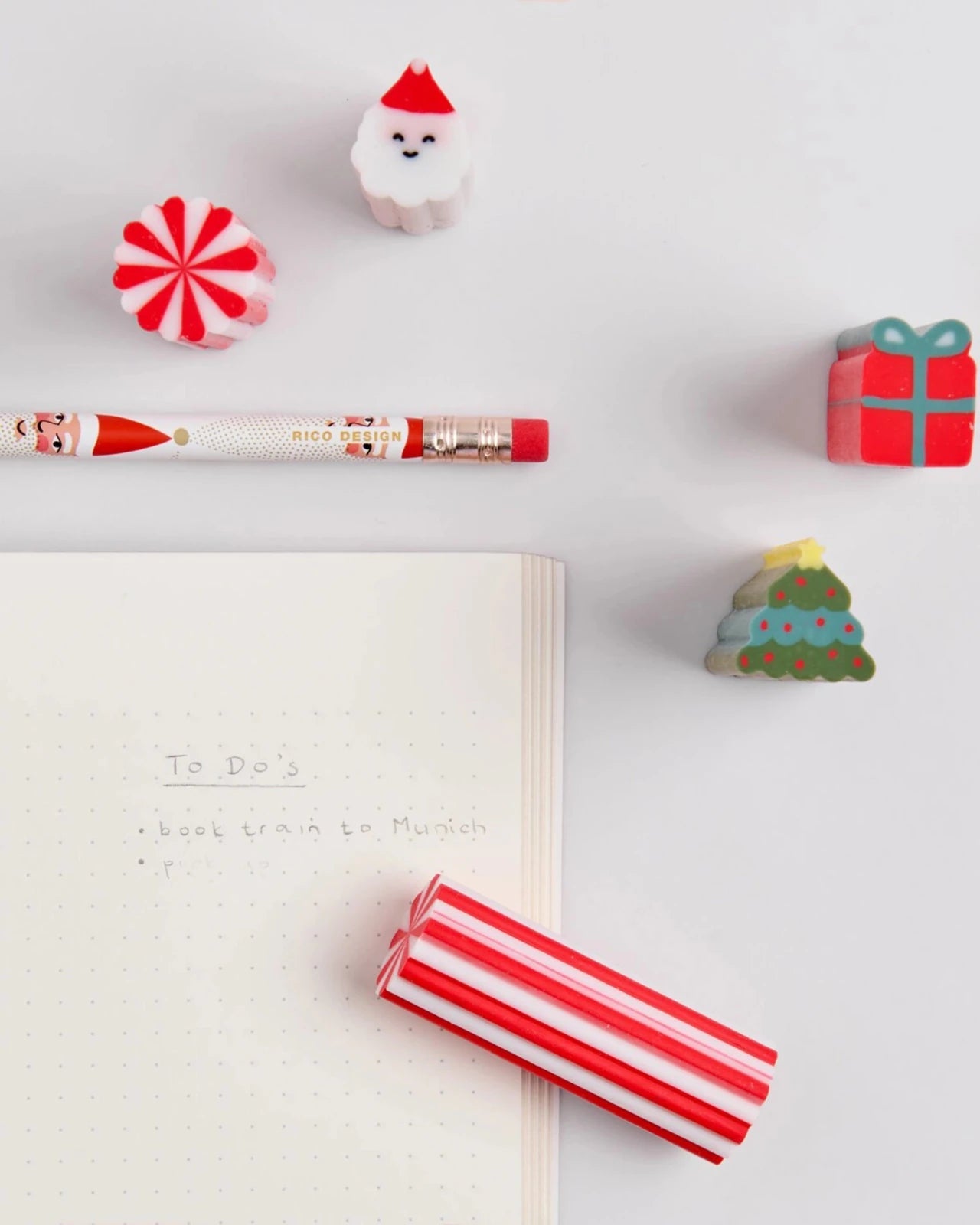 Rico Design - ADVENT ADVENT Radiergummi • Candy Cane - ROSA ECK
