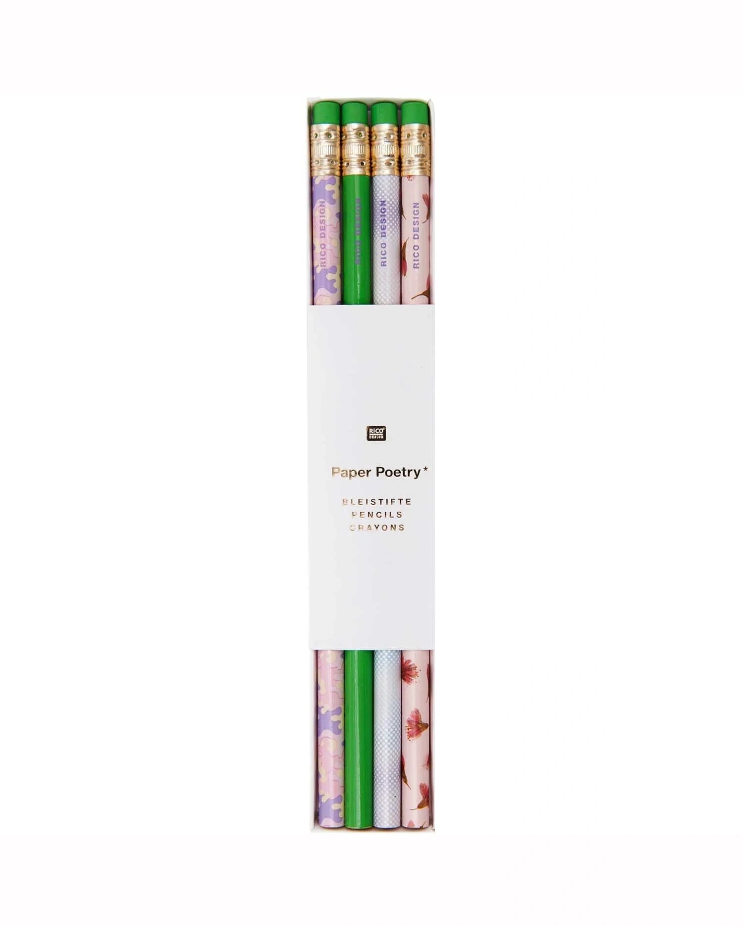 Rico Design - Bleistift-Set (4 Stück) • Transformation - ROSA ECK