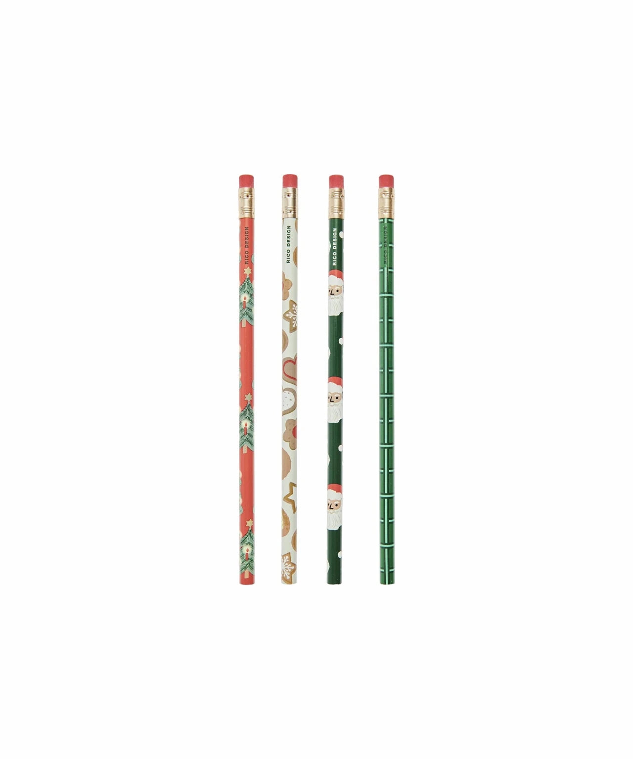 Rico Design - Bleistift-Set (4 Stück) • Weihnachtsmarkt - ROSA ECK