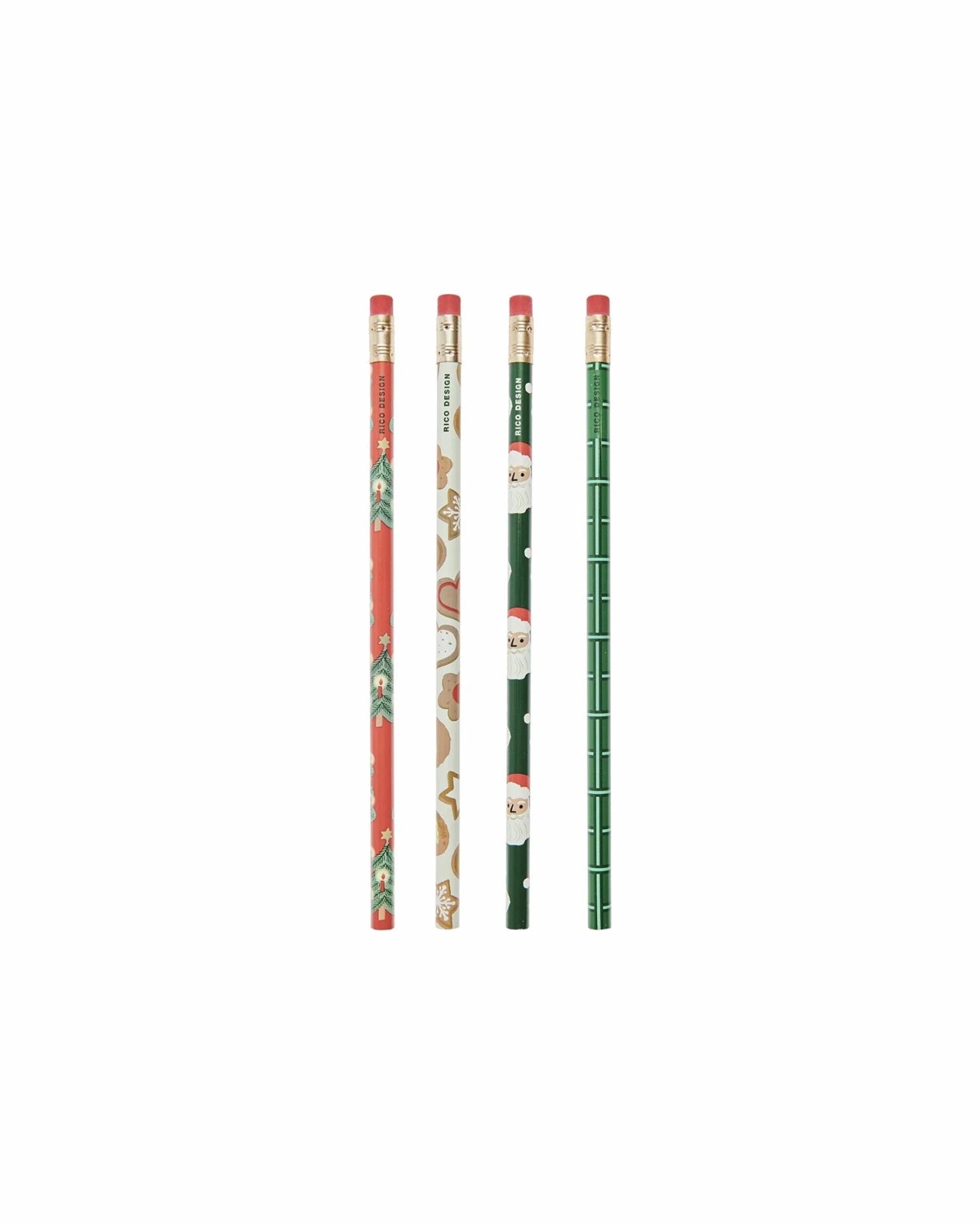Rico Design - Bleistift-Set (4 Stück) • Weihnachtsmarkt - ROSA ECK