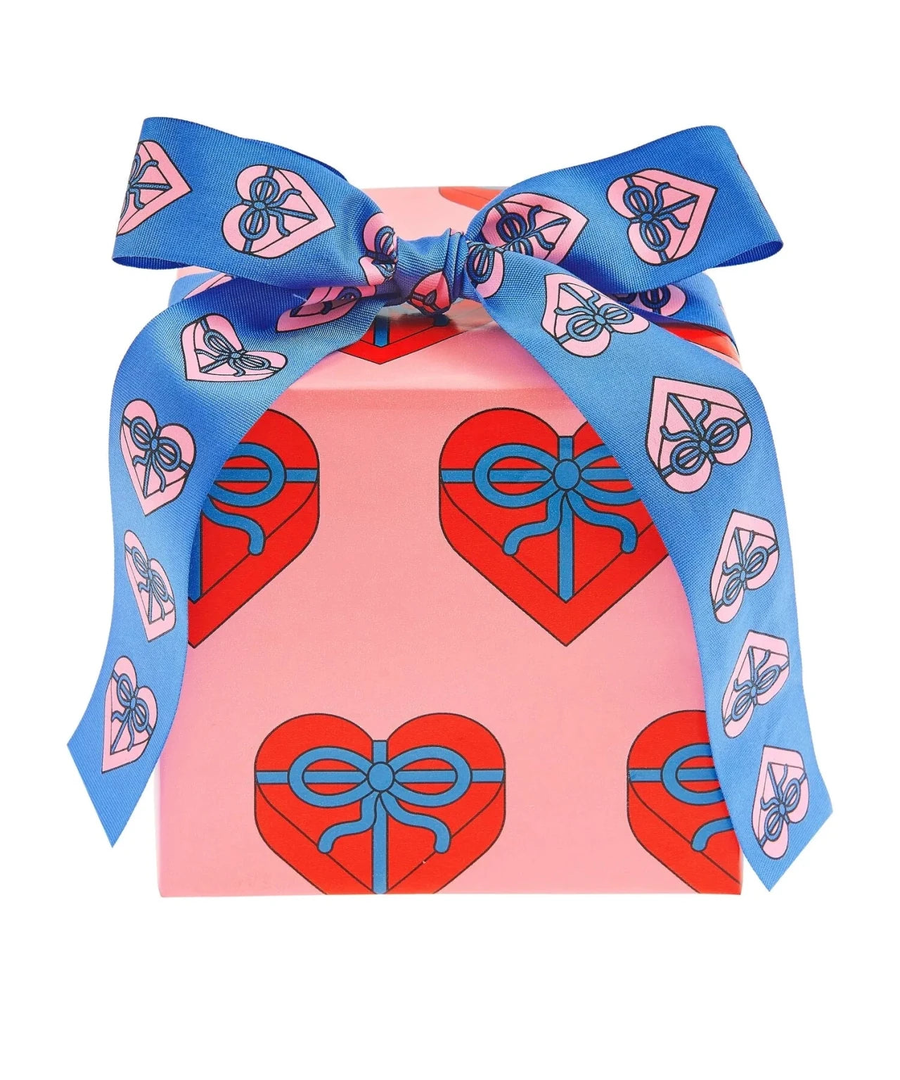 Rico Design - EYE CANDY Geschenkpapier • Herz - Boxen - ROSA ECK