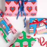 Rico Design - EYE CANDY Geschenkpapier • Torten - ROSA ECK