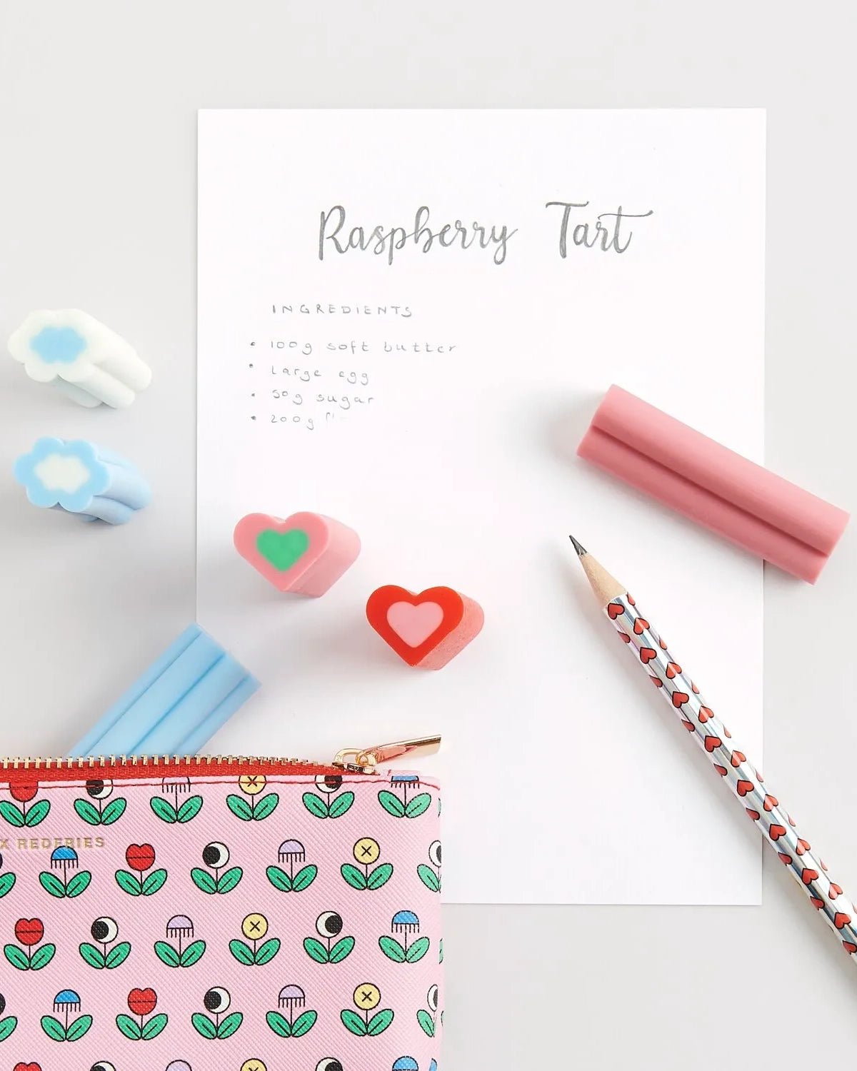 Rico Design - EYE CANDY Radiergummi • Herz Rosa - ROSA ECK