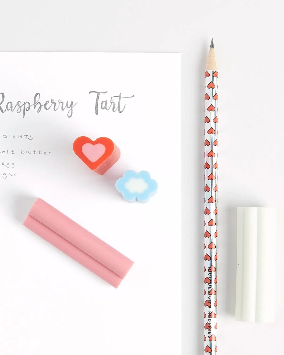 Rico Design - EYE CANDY Radiergummi • Herz Rosa - ROSA ECK