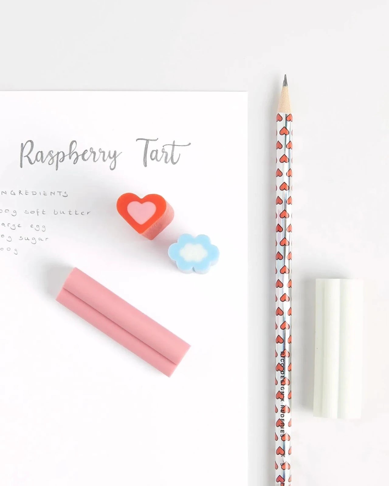 Rico Design - EYE CANDY Radiergummi • Herz Rot - ROSA ECK