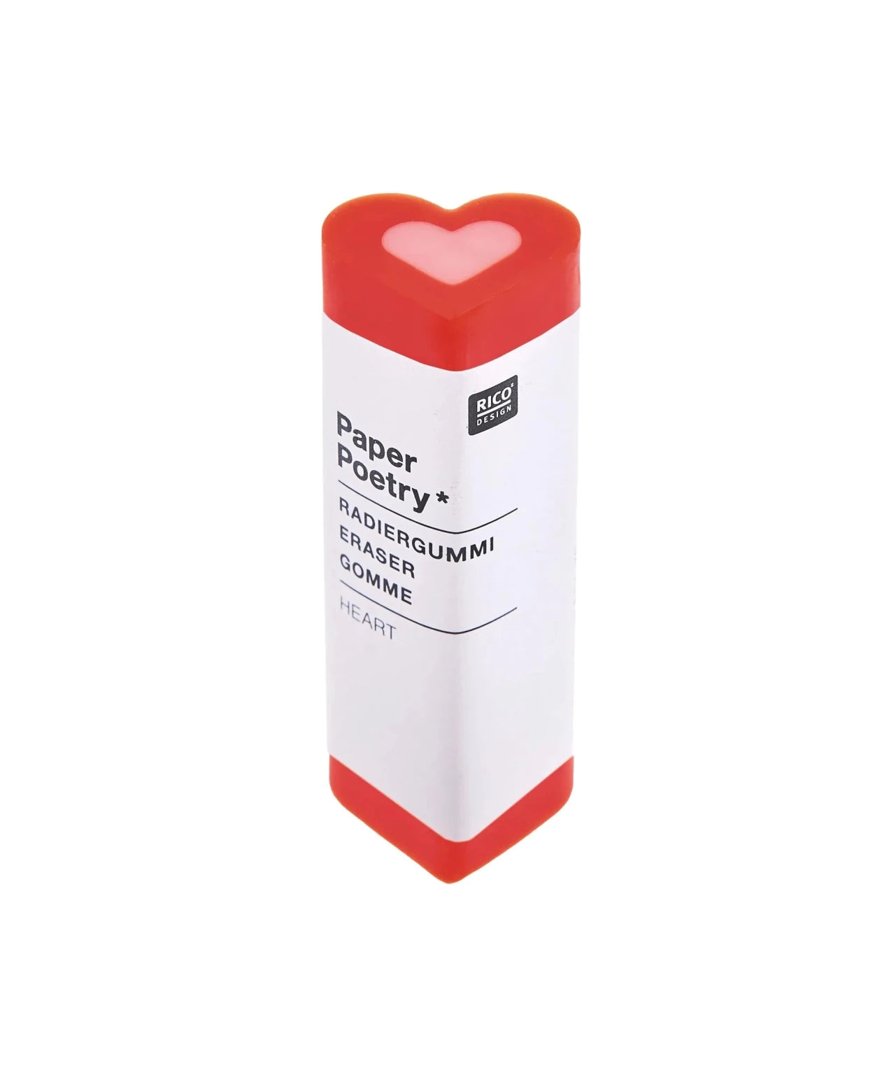 Rico Design - EYE CANDY Radiergummi • Herz Rot - ROSA ECK