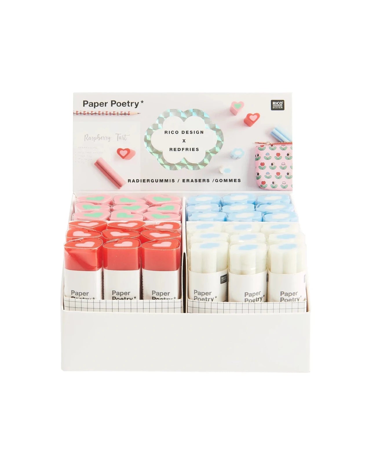 Rico Design - EYE CANDY Radiergummi • Wolke Hellblau - ROSA ECK