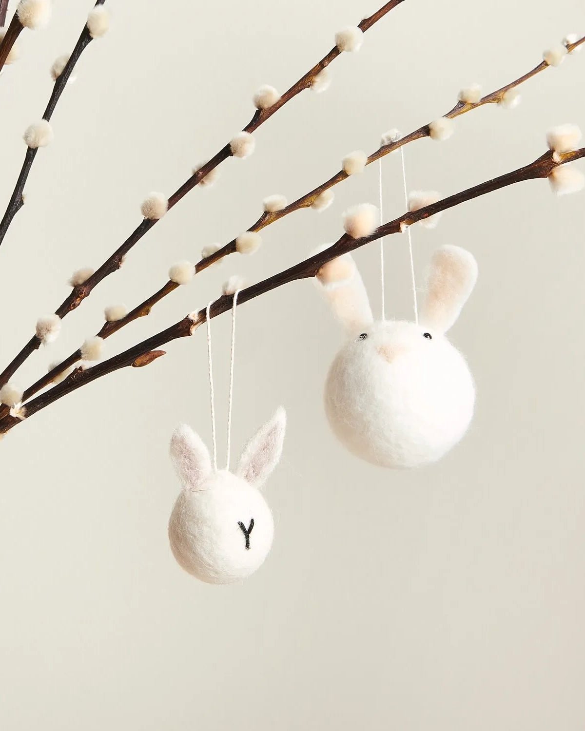 Rico Design - Filz Aufhänger • Hasenkopf Weiß - ROSA ECK