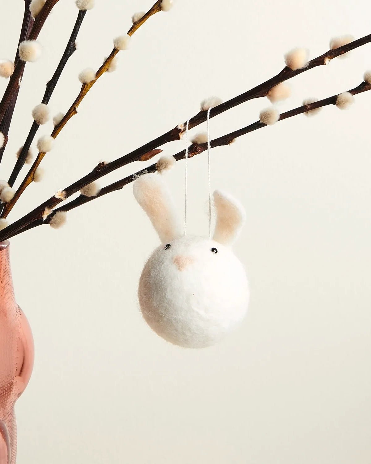 Rico Design - Filz Aufhänger • Hasenkopf Weiß - ROSA ECK