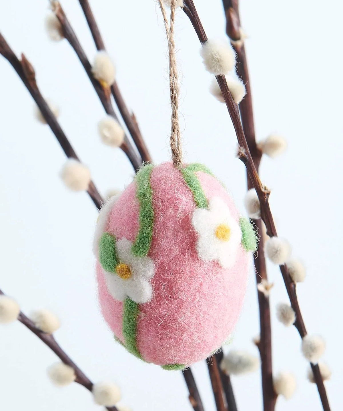 Rico Design - Filz Ei Aufhänger • Gänseblümchen Rosa - ROSA ECK