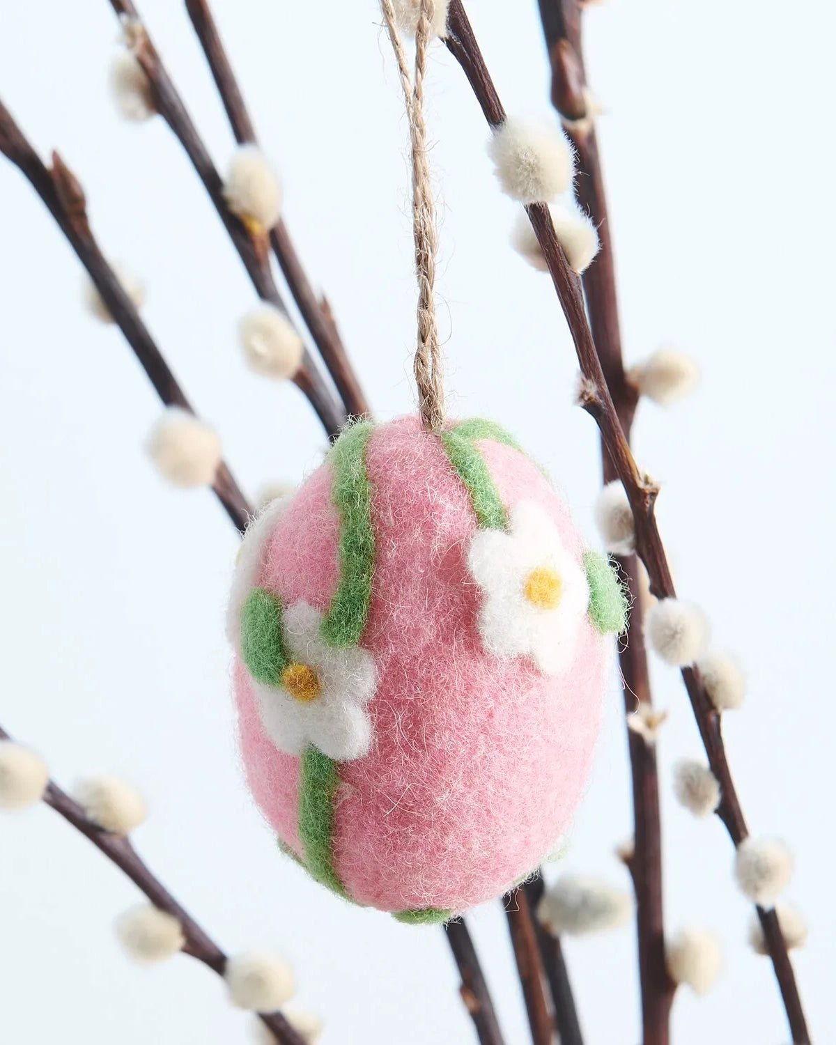 Rico Design - Filz Ei Aufhänger • Gänseblümchen Rosa - ROSA ECK