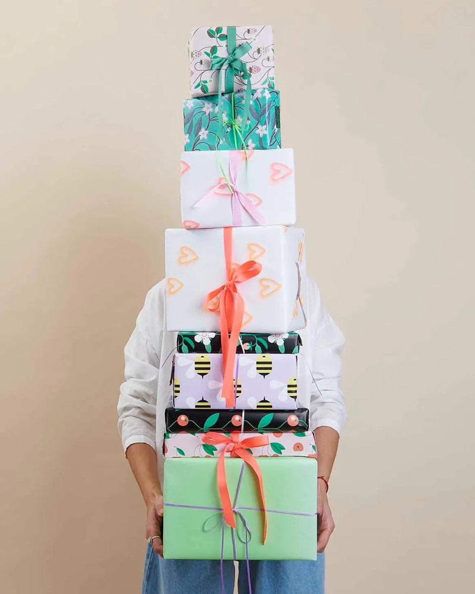 Rico Design - Geschenkpapier Kirschen, rosa - Geschenkpapier - ROSA ECK Concept Store
