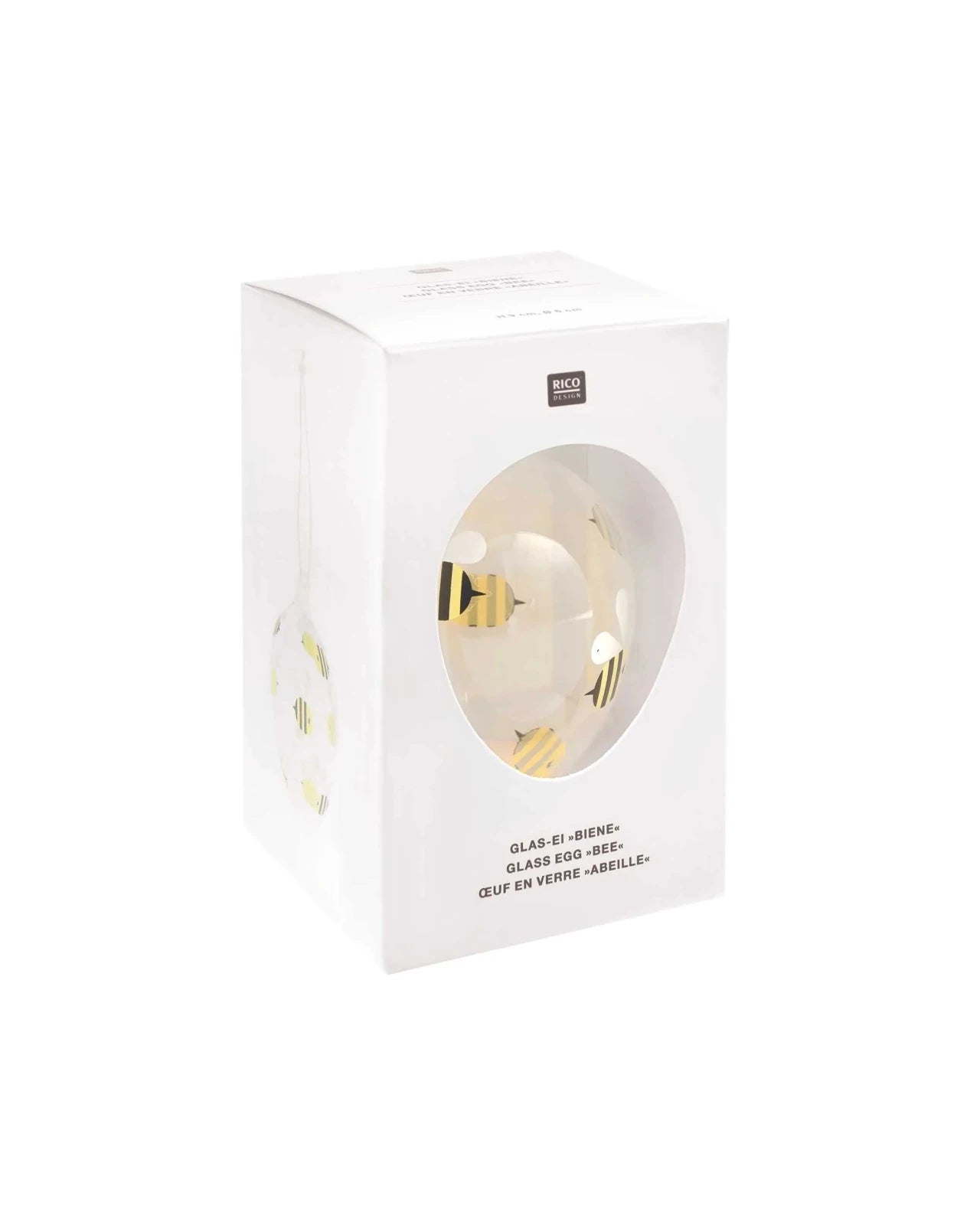 Rico Design - Glas Ei • Biene - ROSA ECK