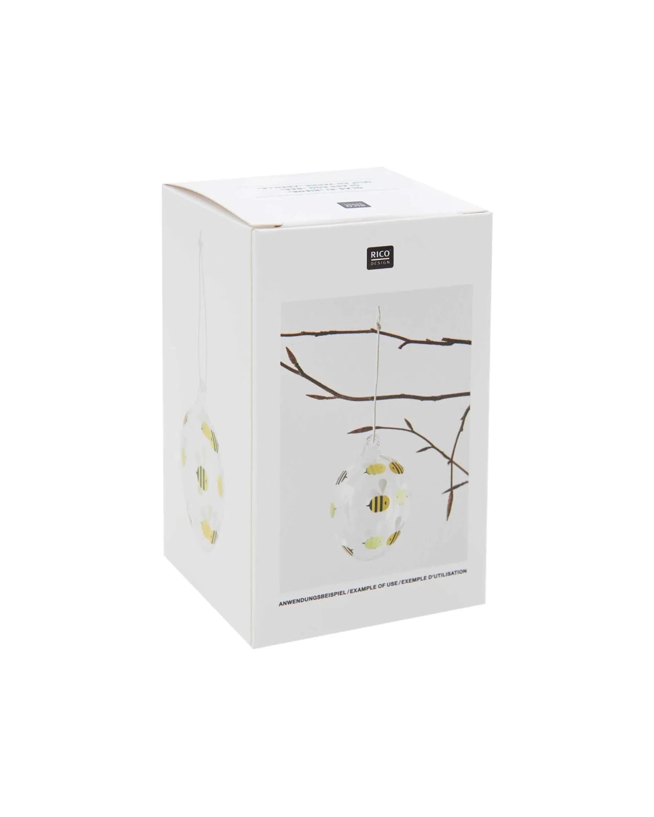 Rico Design - Glas Ei • Biene - ROSA ECK