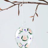 Rico Design - Glas Ei • Blüten handbemalt - ROSA ECK