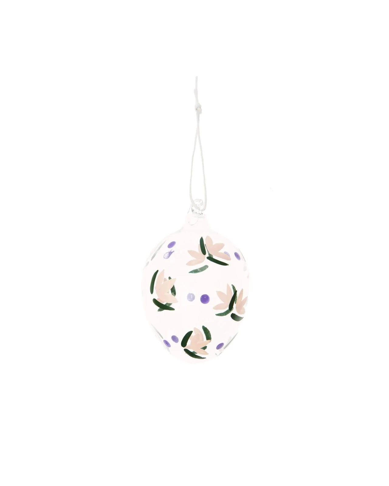 Rico Design - Glas Ei • Blüten handbemalt - ROSA ECK