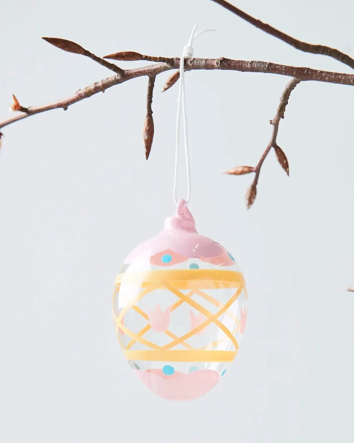 Rico Design - Glas Ei • Tulpen handbemalt - ROSA ECK