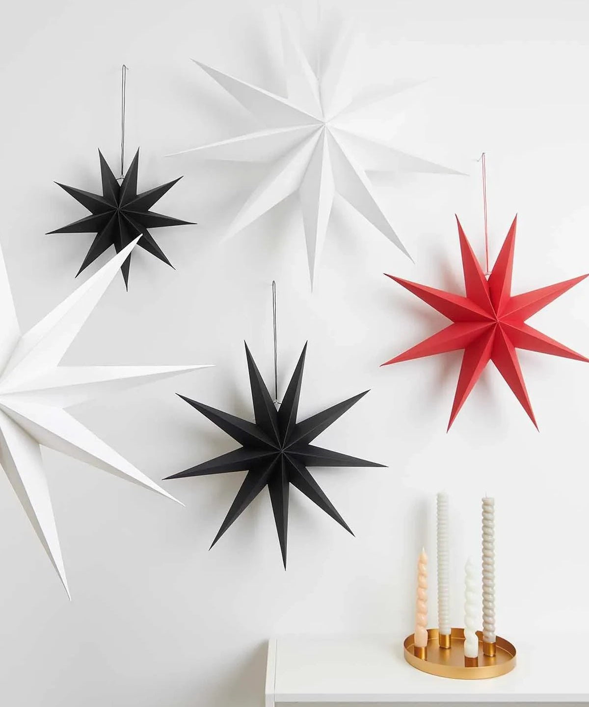 Rico Design - Großer Papierstern Auffaltbar (⌀ 45 cm) • Weiß - Papierstern - ROSA ECK