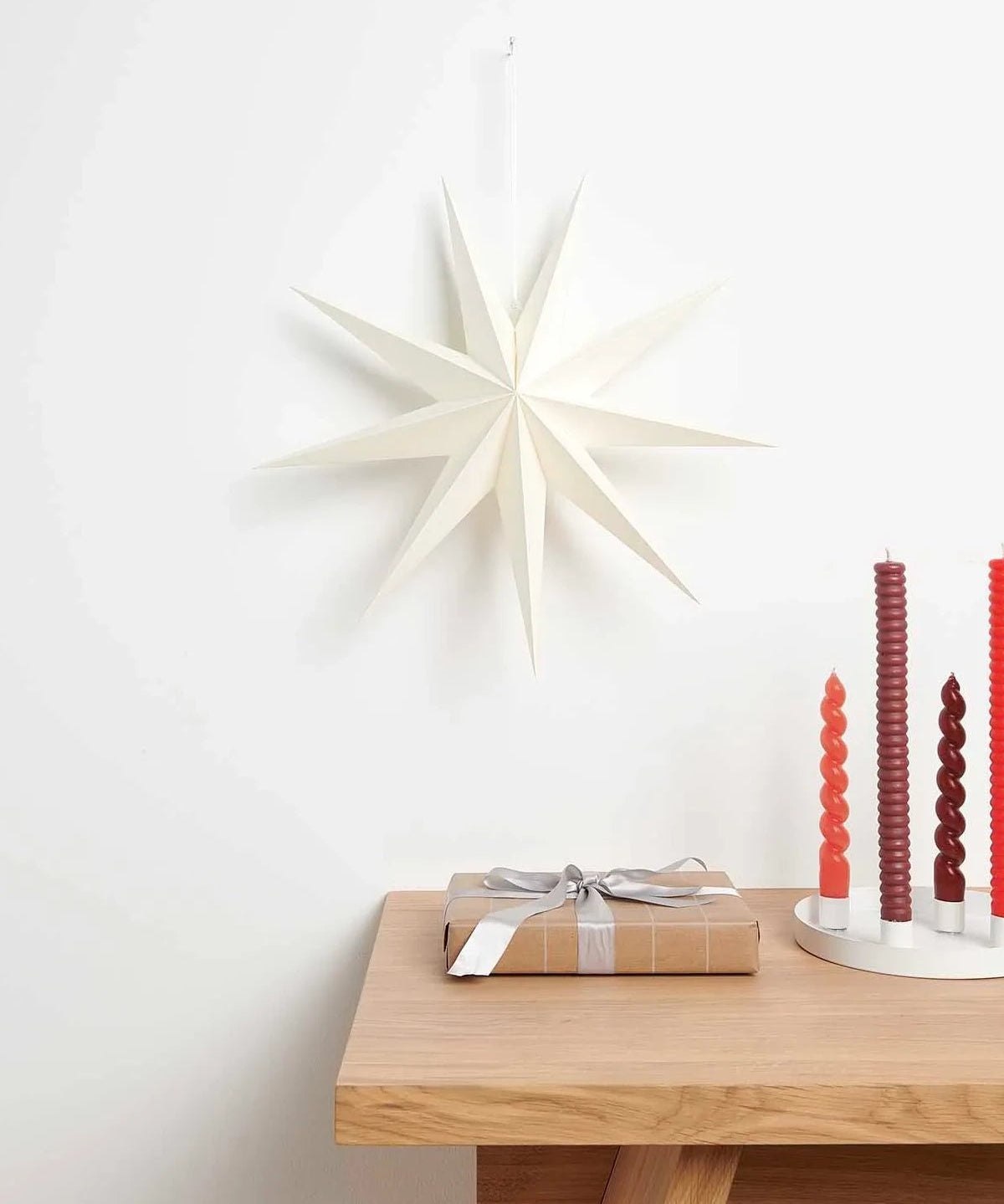 Rico Design - Großer Papierstern Auffaltbar (⌀ 45 cm) • Weiß - Papierstern - ROSA ECK