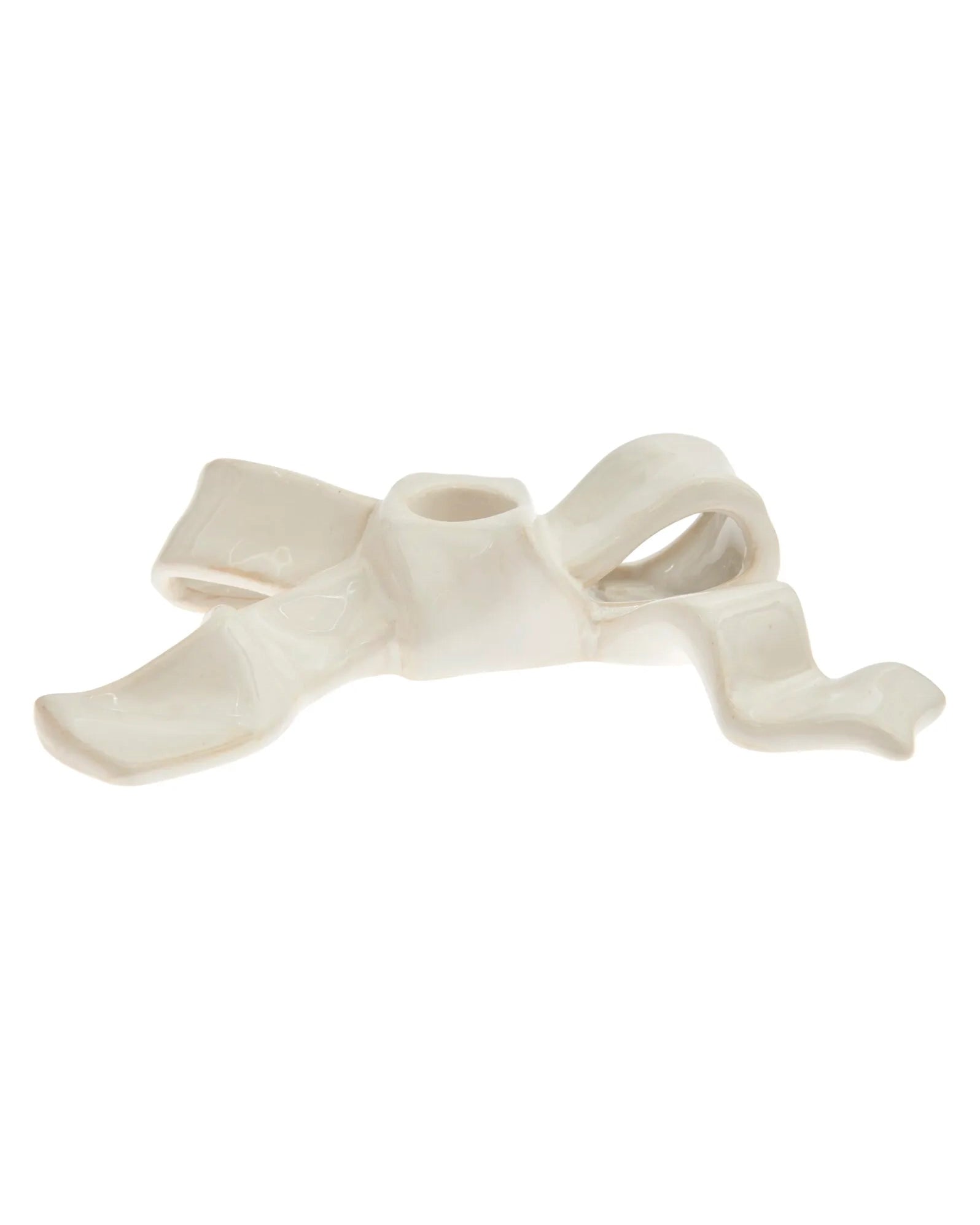 Rico Design - Keramik Kerzenhalter Schleife (⌀ 21 mm) | Creme - ROSA ECK Concept Store