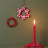 Rico Design - Keramik Kerzenhalter Schleife • Rot - Kerzenständer - ROSA ECK