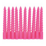 Rico Design - Mini - Spiralkerzen Set (10 Stück) • Neon Pink - Kerzen - ROSA ECK