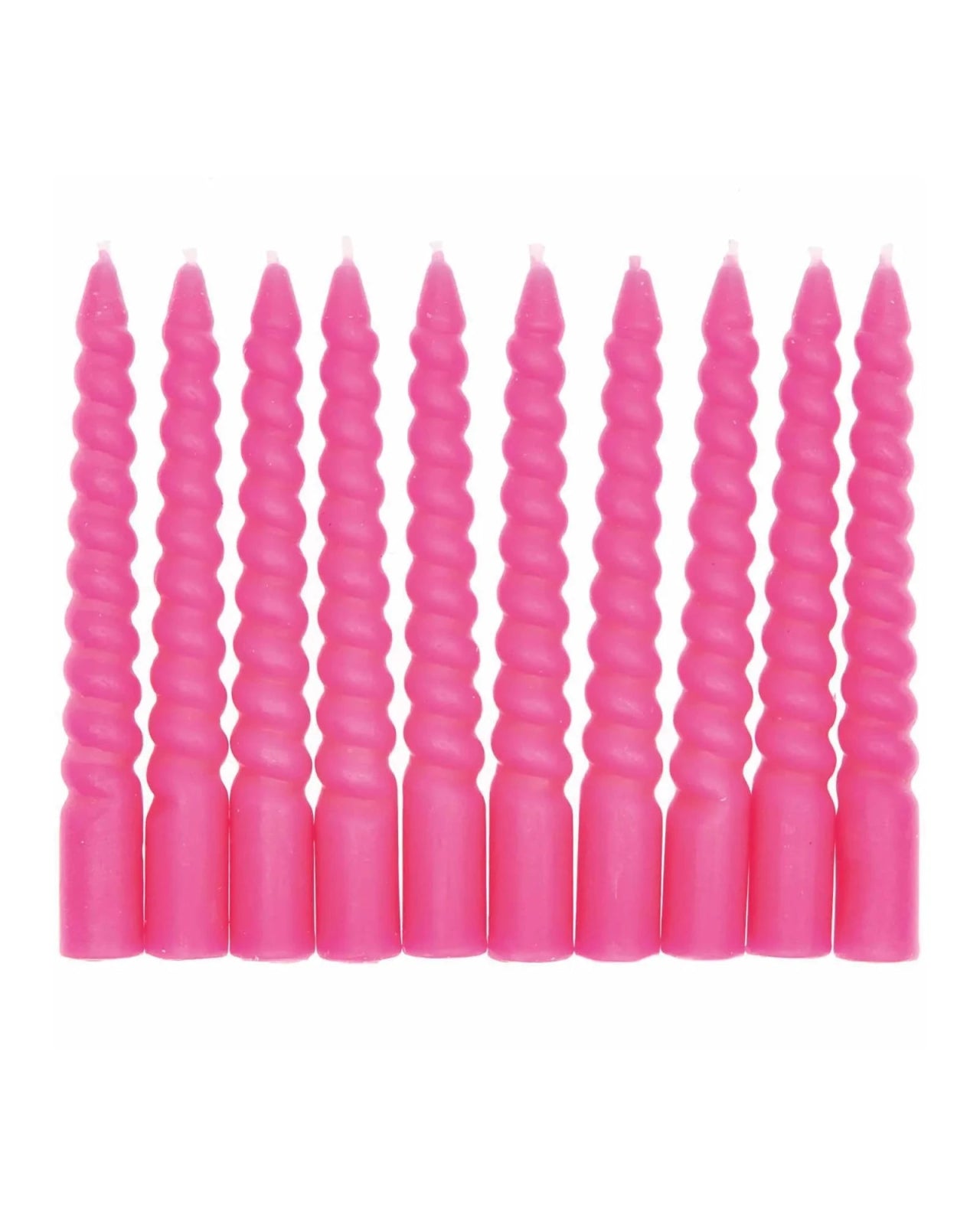 Rico Design - Mini - Spiralkerzen Set (10 Stück) • Neon Pink - Kerzen - ROSA ECK