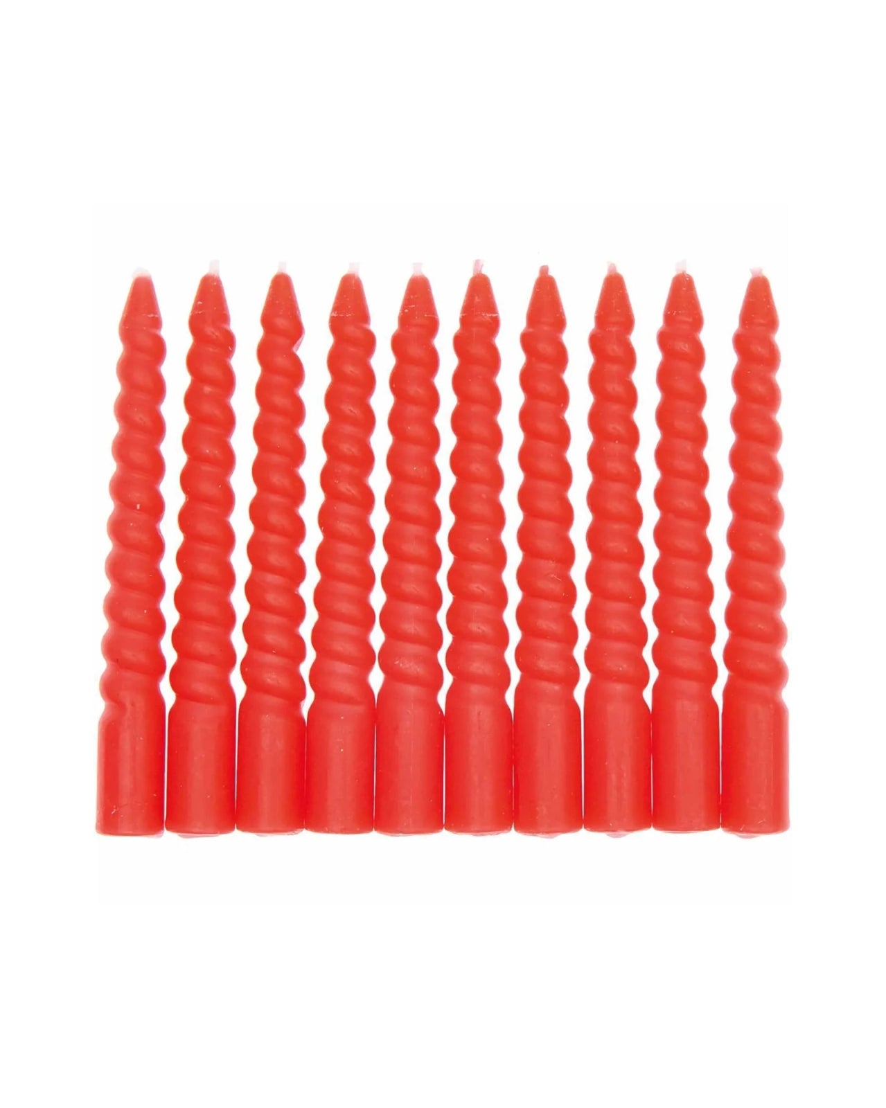 Rico Design - Mini - Spiralkerzen Set (10 Stück) • Neon Red - Kerzen - ROSA ECK