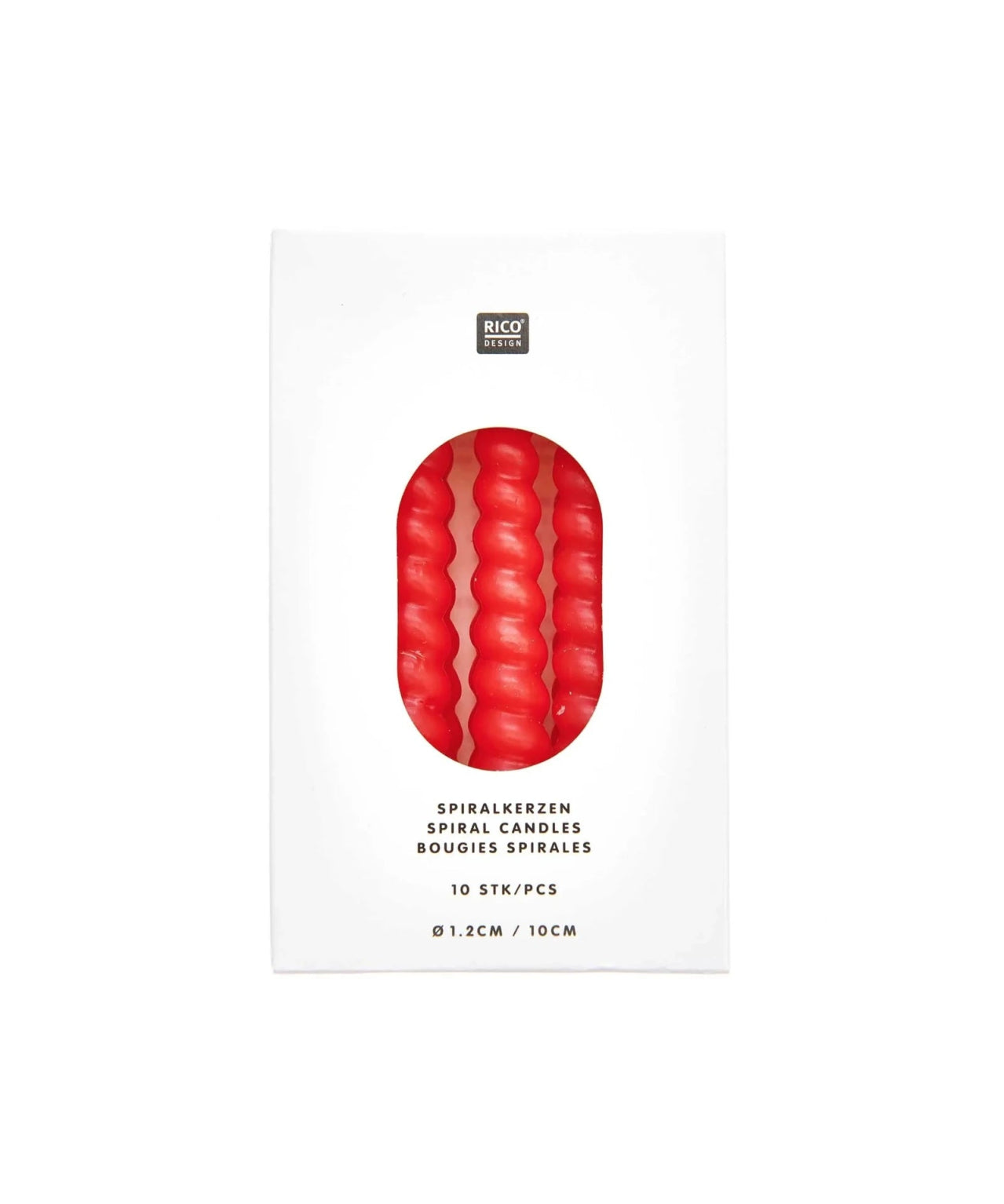 Rico Design - Mini - Spiralkerzen Set (10 Stück) • Neon Red - Kerzen - ROSA ECK