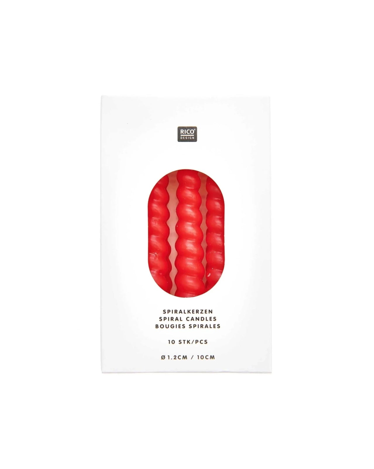 Rico Design - Mini - Spiralkerzen Set (10 Stück) • Neon Red - Kerzen - ROSA ECK