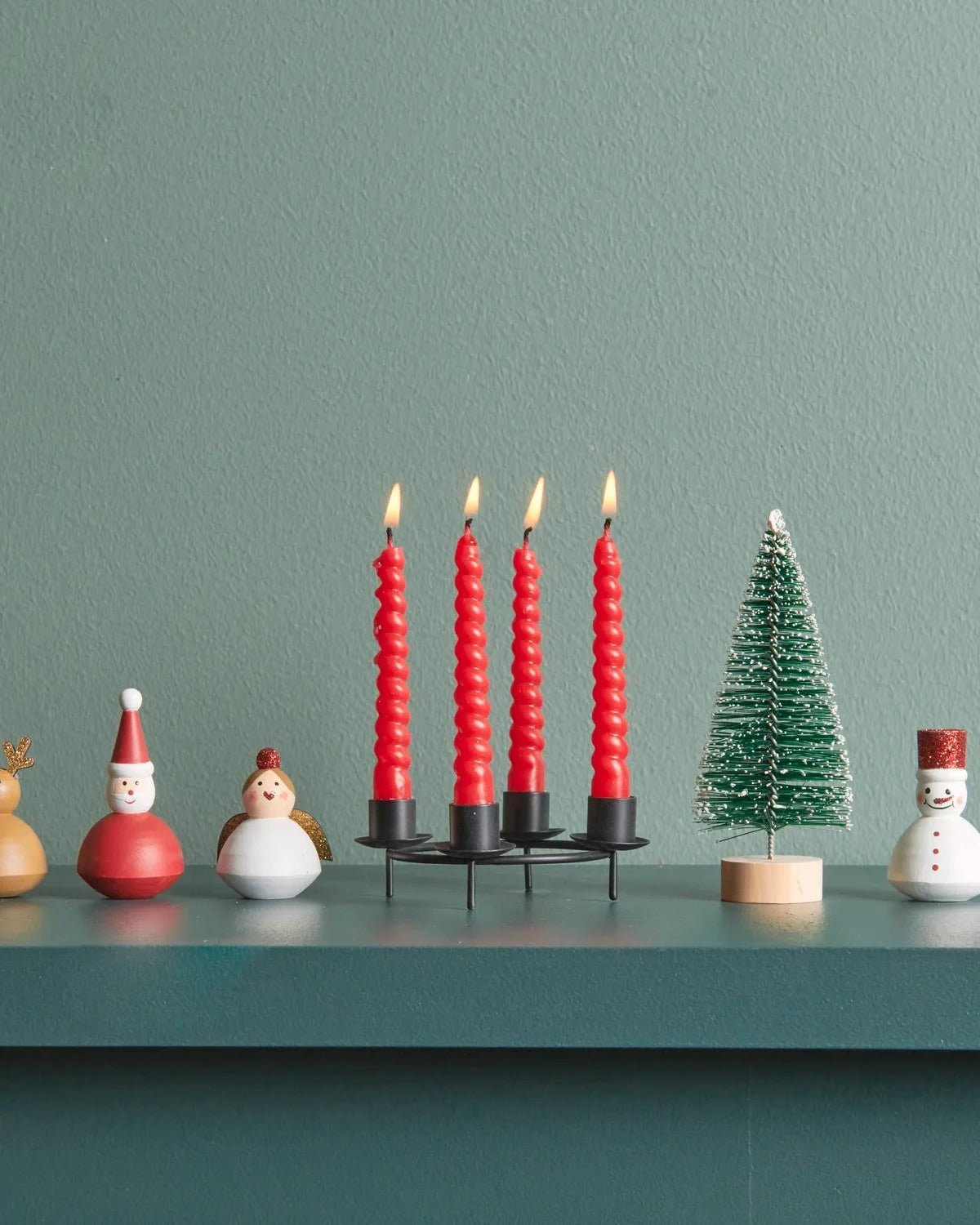 Rico Design - Mini - Spiralkerzen Set (10 Stück) • Neon Red - Kerzen - ROSA ECK