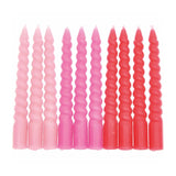 Rico Design - Mini - Spiralkerzen Set (10 Stück) | Pink Mix - ROSA ECK Concept Store