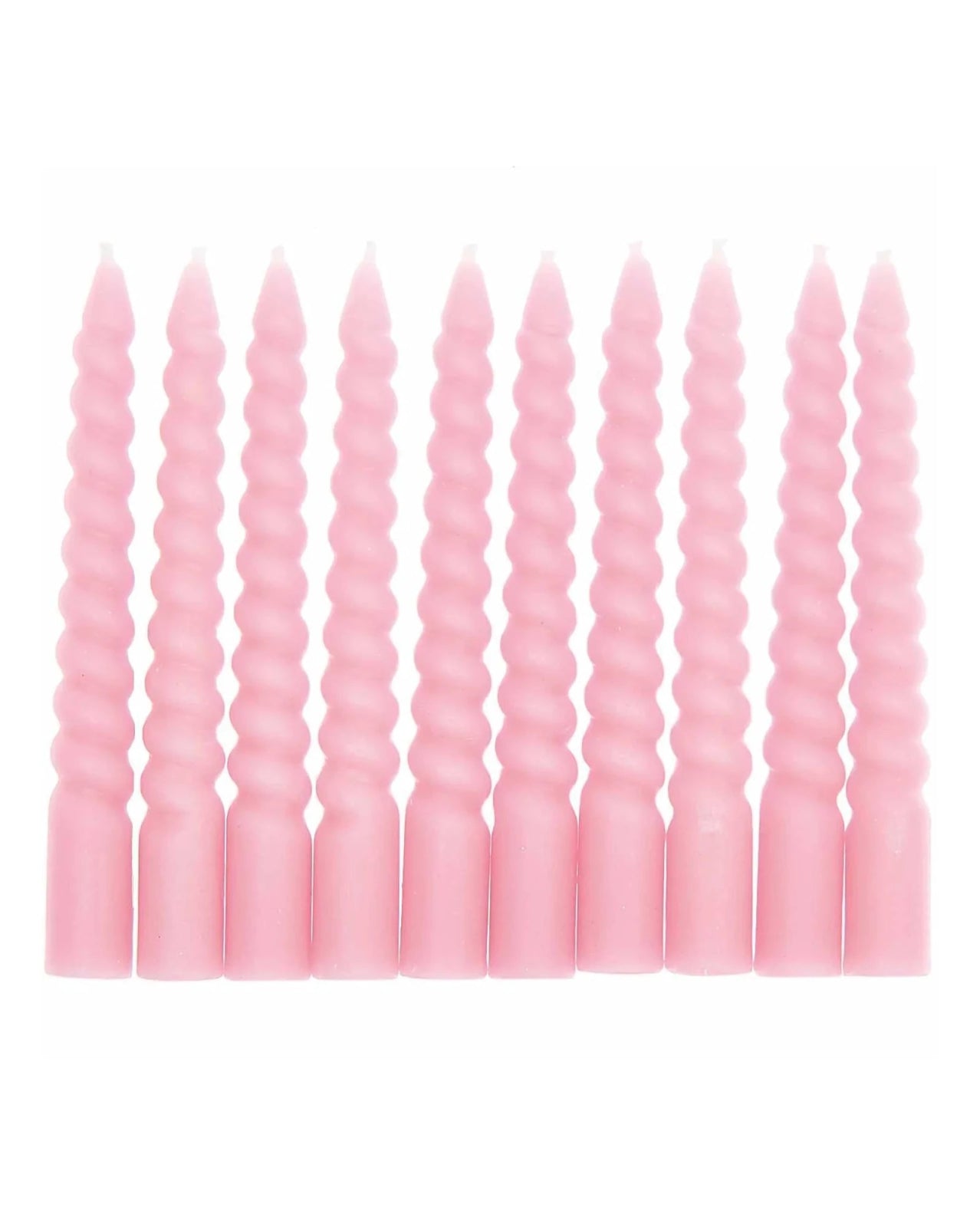 Rico Design - Mini - Spiralkerzen Set (10 Stück) • Rose - Kerzen - ROSA ECK