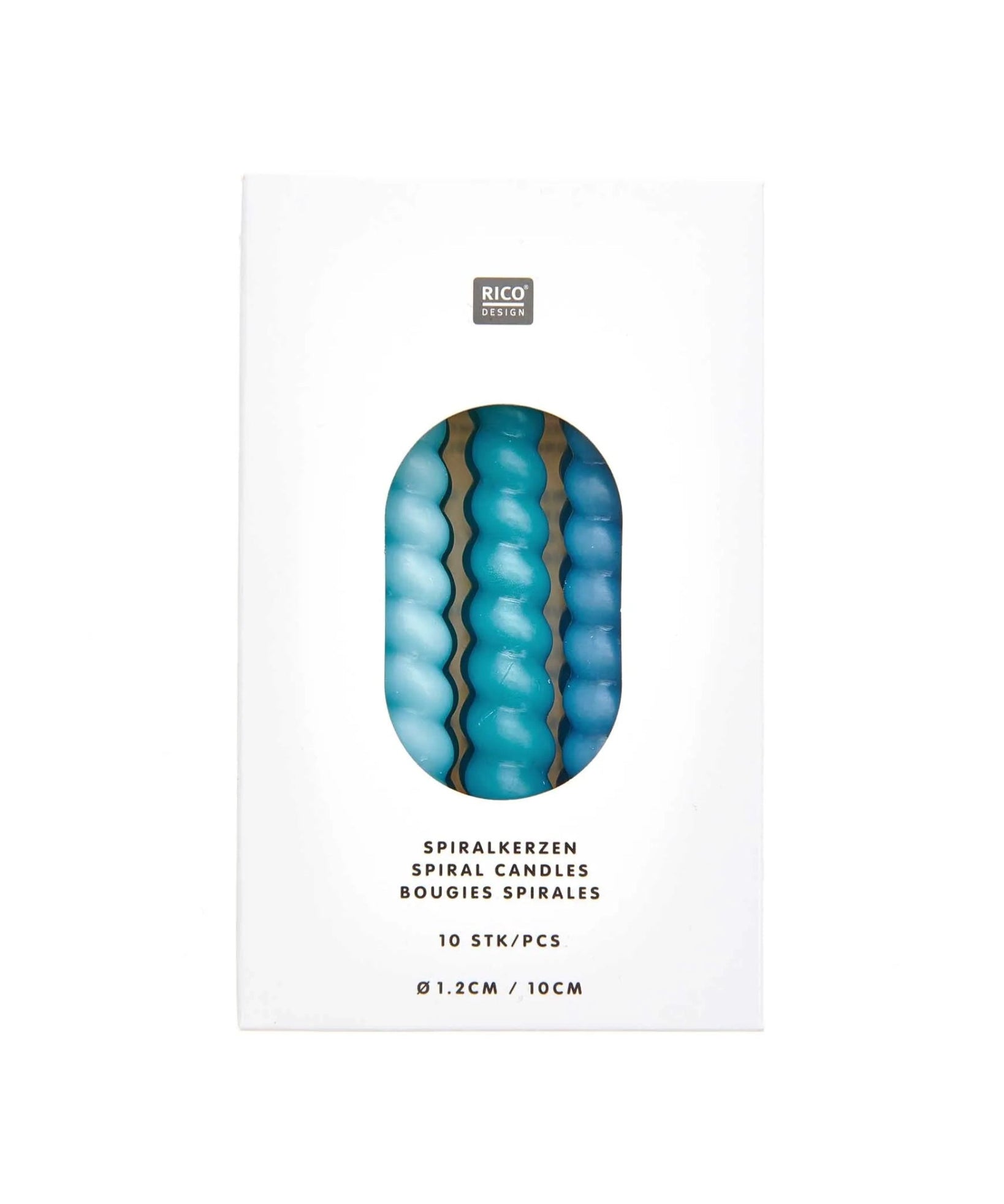 Rico Design - Mini - Spiralkerzen Set (10 Stück) | Smokey Blue Mix - ROSA ECK Concept Store