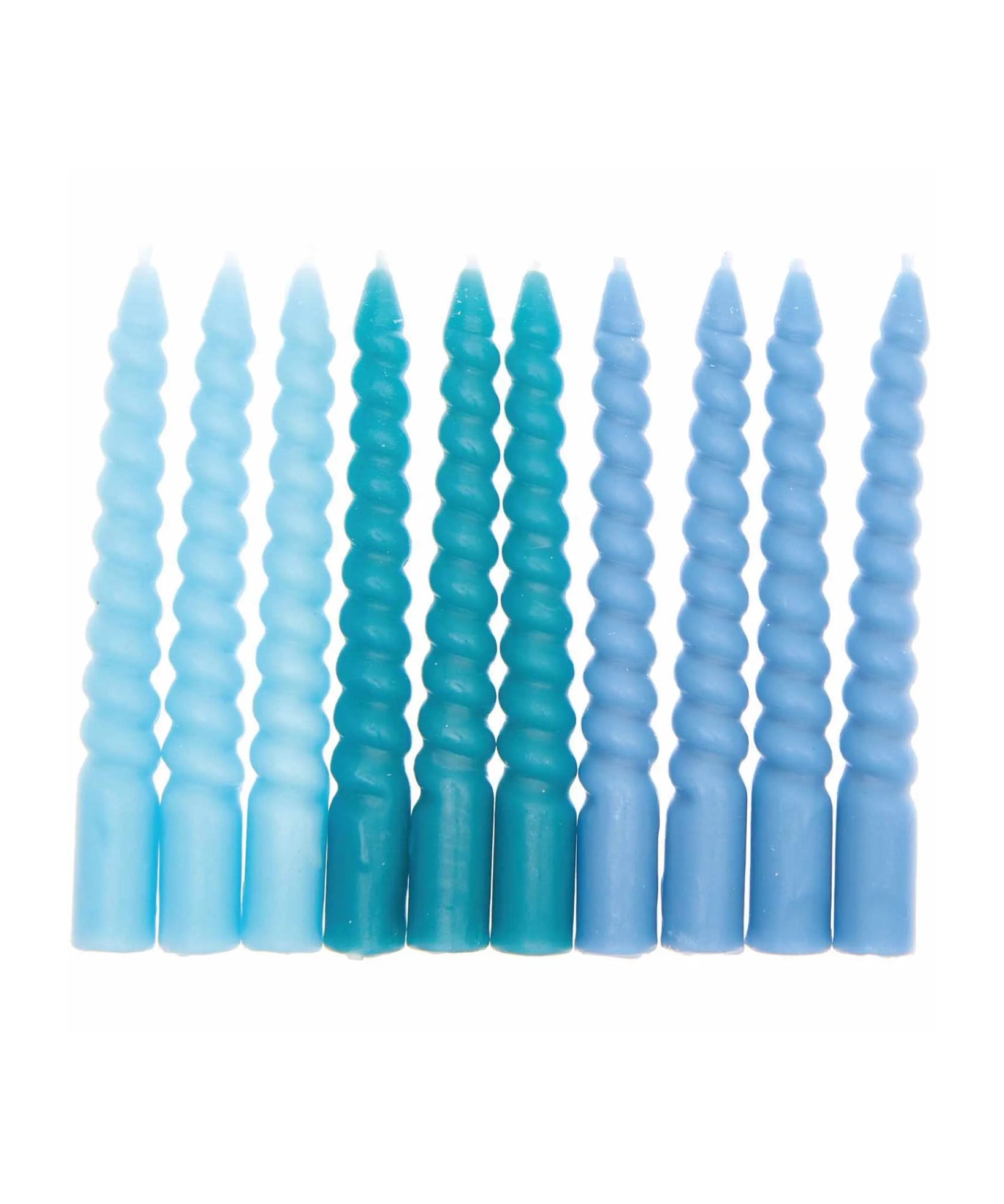 Rico Design - Mini - Spiralkerzen Set (10 Stück) | Smokey Blue Mix - ROSA ECK Concept Store