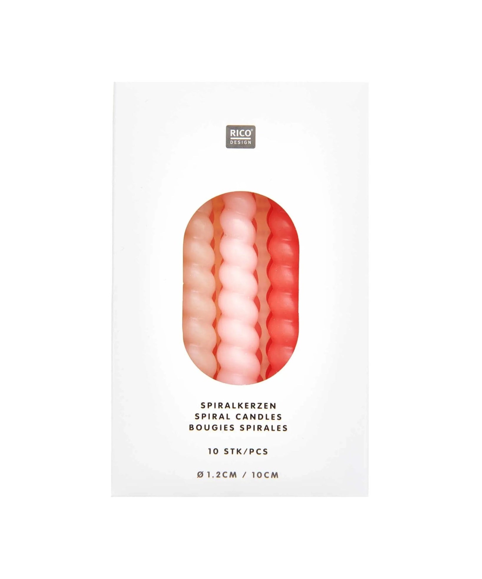 Rico Design - Mini - Spiralkerzen Set (10 Stück) | Smokey Rose Mix - ROSA ECK Concept Store