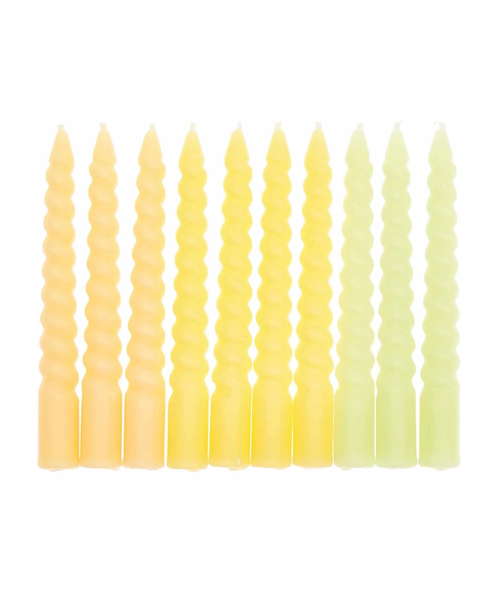 Rico Design - Mini - Spiralkerzen Set (10 Stück) | Smokey Yellow Mix - ROSA ECK Concept Store