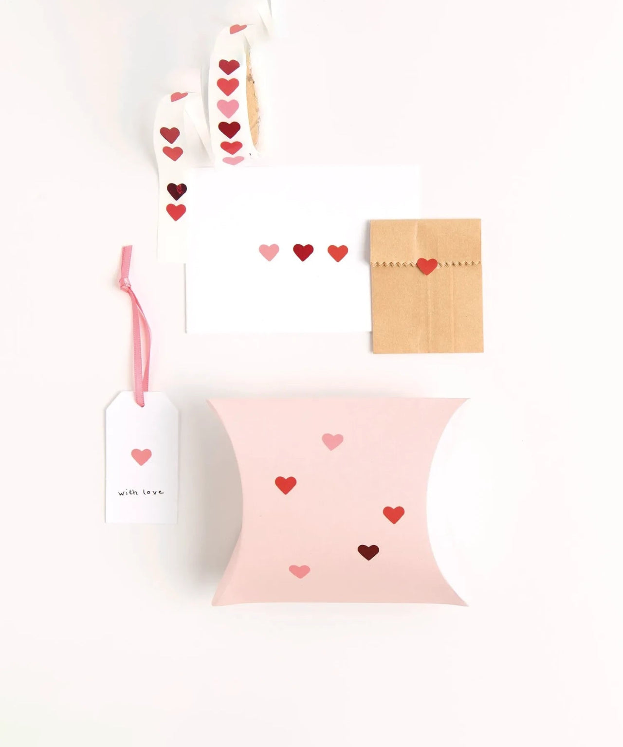 Rico Design - MINI - STICKER HERZEN • Neon/Rot (Rolle, 80 Stück) - Sticker - ROSA ECK